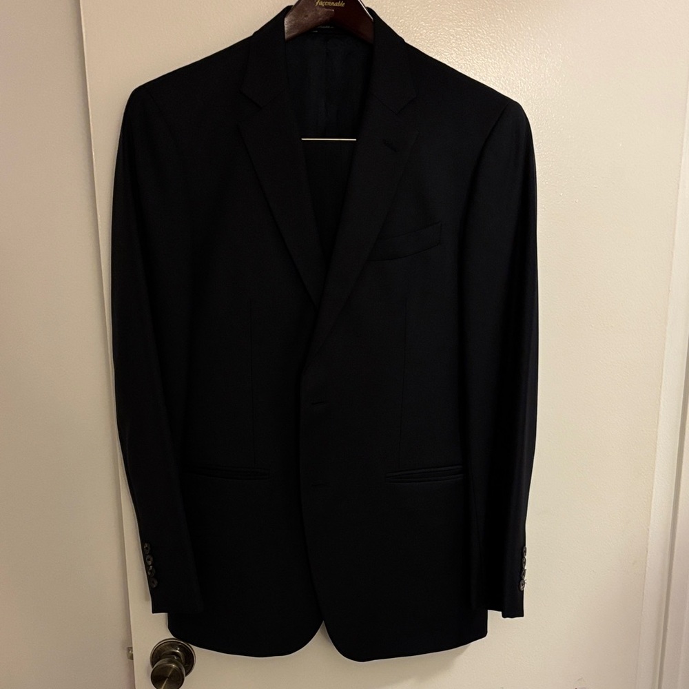 Faconnable Classic Black Men's Suit Jacket